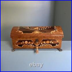 Reuge Swiss Inlay Wood Dome Top Italian Music Box Can't Help Falling In Love