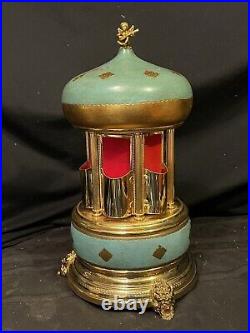 Reuge Swiss Made Lipstick/Cigarette Musical Carousel Music Box Excellent Cond