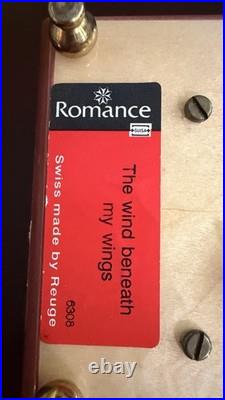 Reuge Swiss Music Box 6308 Wind Beneath My Wings Wood Inlay Jewelry Case Swiss