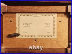 Reuge Swiss Music Box 72 Keys 3 Songs LBeethoven 37216 Burl InlayWorkin G2U