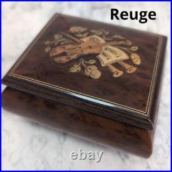 Reuge Swiss Music Box Edelweiss Wood Jewelry Box Working