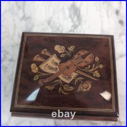 Reuge Swiss Music Box Edelweiss Wood Jewelry Box Working