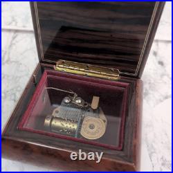 Reuge Swiss Music Box Edelweiss Wood Jewelry Box Working