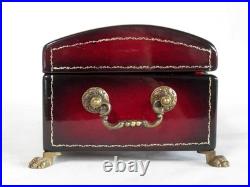 Reuge Swiss Music Cherry Wood with Scenes & Gold-Tone Movement 4 Songs VIDEO