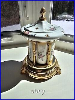 Reuge Swiss Musical Carousel Lipstick Cigarette Holder Music Box Italy Rare