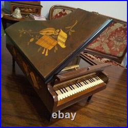 Reuge Thorens Music Box Woody Piano 50 Valves Strauss Waltz 4 Melody Vintage