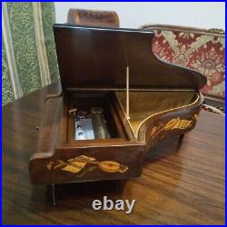 Reuge Thorens Music Box Woody Piano 50 Valves Strauss Waltz 4 Melody Vintage