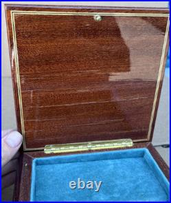 Reuge Tomorrow Wood Music Musical Jewelry Trinket Box Flower Inlay with Key