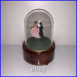 Reuge Vintage Beautiful Dancing Couple Dome Music Box Made In Switzerland