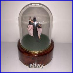 Reuge Vintage Beautiful Dancing Couple Dome Music Box Made In Switzerland