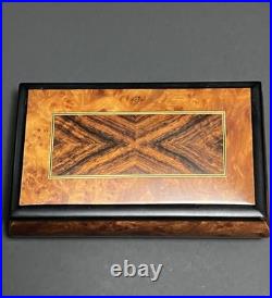 Reuge Vintage Music Box Italian Wood Wind Up Plays Wind Beneath My Wings 6308