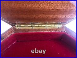 Reuge Yellow Rose of Texas Octagon Music Box Made in Italy w Key EUC WATCH VIDEO