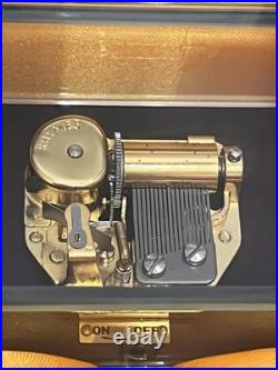 Rhymes VTG Musical Glass Windup Castle In The SkyWorking with Box seedes/photo