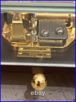 Rhymes VTG Musical Glass Windup Castle In The SkyWorking with Box seedes/photo