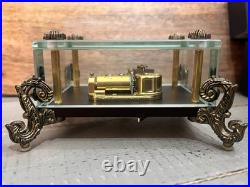 Rhymes VTG Musical Glass Windup Castle In The SkyWorking with Box seedes/photo