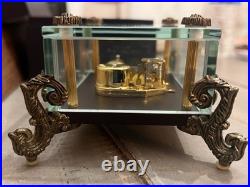 Rhymes VTG Musical Glass Windup Castle In The SkyWorking with Box seedes/photo