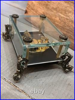 Rhymes VTG Musical Glass Windup Castle In The SkyWorking with Box seedes/photo