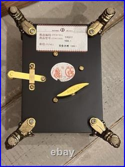 Rhymes VTG Musical Glass Windup Castle In The SkyWorking with Box seedes/photo