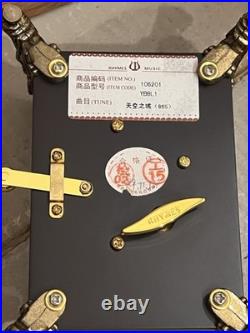 Rhymes VTG Musical Glass Windup Castle In The SkyWorking with Box seedes/photo