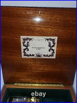 Romance By Reuge Green Inlay Wooden Jewelry Box Can You Feel The Love, Italy