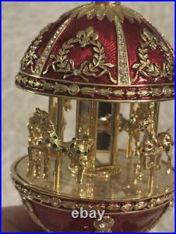 Romanov Musical Carousel Music Box Faberge Cut