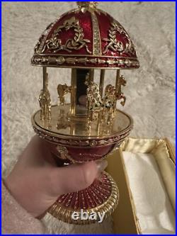 Romanov Musical Carousel Music Box Faberge Cut