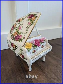 Royal Albert Old Country Roses Musical Grand Piano Please READ