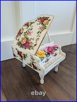 Royal Albert Old Country Roses Musical Grand Piano Please READ