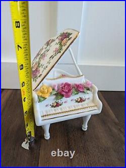 Royal Albert Old Country Roses Musical Grand Piano Please READ