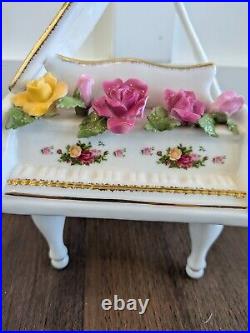 Royal Albert Old Country Roses Musical Grand Piano Please READ