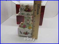 Royal Albert Old Country Roses Musical Mailbox With Kitten Mint in Box Works