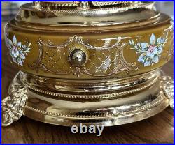 Ruege Vintage Lipstick/Cigarette Holder Music Box Floral Carousel Theme