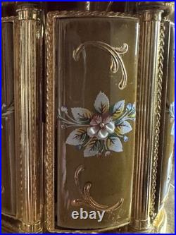 Ruege Vintage Lipstick/Cigarette Holder Music Box Floral Carousel Theme