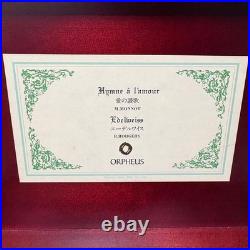 SANKYO ORPHEUS 50-Note Music Box EX208 Wine Red Edelweiss & Hymne à l'amour