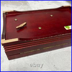 SANKYO ORPHEUS 50-Note Music Box EX208 Wine Red Edelweiss & Hymne à l'amour