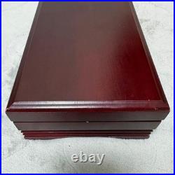 SANKYO ORPHEUS 50-Note Music Box EX208 Wine Red Edelweiss & Hymne à l'amour