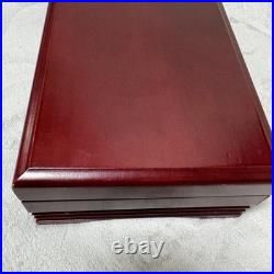 SANKYO ORPHEUS 50-Note Music Box EX208 Wine Red Edelweiss & Hymne à l'amour