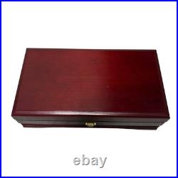 SANKYO ORPHEUS 50-Note Music Box EX208 Wine Red Edelweiss & Hymne à l'amour