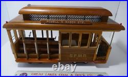 SFMR San Francisco CABLE CAR Hand Made Wood POWELL Matson STREET REUGE Music Box