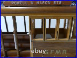 SFMR San Francisco CABLE CAR Hand Made Wood POWELL Matson STREET REUGE Music Box