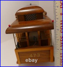 SFMR San Francisco CABLE CAR Hand Made Wood POWELL Matson STREET REUGE Music Box