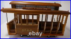 SFMR San Francisco CABLE CAR Hand Made Wood POWELL Matson STREET REUGE Music Box