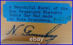 SFMR San Francisco CABLE CAR Hand Made Wood POWELL Matson STREET REUGE Music Box