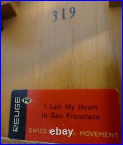 SFMR San Francisco CABLE CAR Hand Made Wood POWELL Matson STREET REUGE Music Box