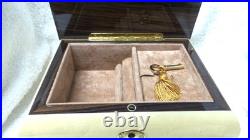 SPLENDID ITALIAN MUSIC BOX Inlaid Wood-Glossy Butterfly-Barcarolle NEW