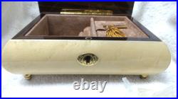 SPLENDID ITALIAN MUSIC BOX Inlaid Wood-Glossy Butterfly-Barcarolle NEW