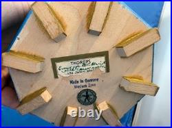 STEINBACH Music Box Christmas SANTA Angels Carved Wood THORENS Germany Vintage
