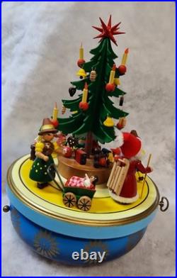 STEINBACH Music Box -Christmas Tree Carved Wood REUGE Germany 1984