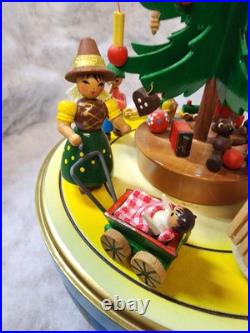 STEINBACH Music Box -Christmas Tree Carved Wood REUGE Germany 1984