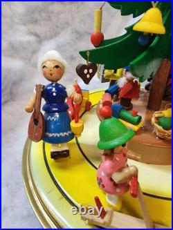 STEINBACH Music Box -Christmas Tree Carved Wood REUGE Germany 1984